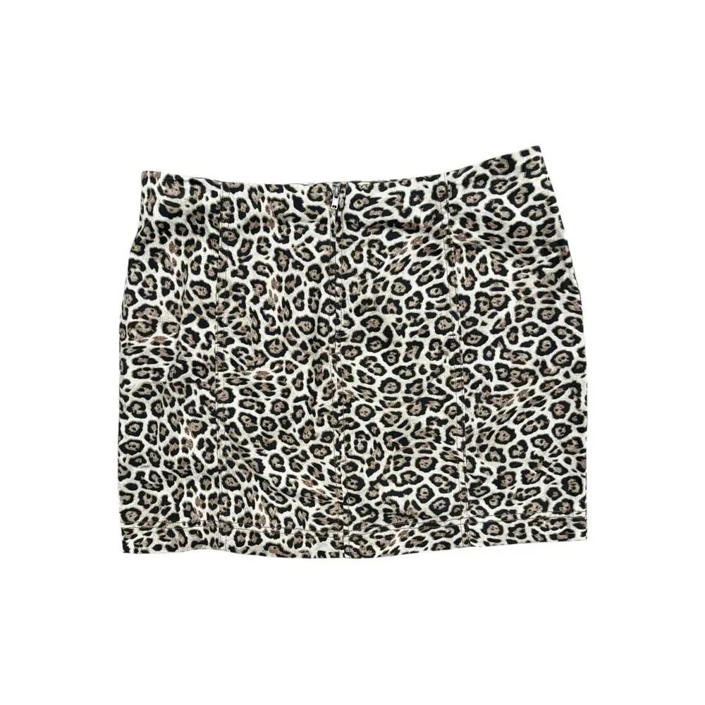NWT BP Leopard Print Mini Skirt Size M Mid Rise Animal Print
